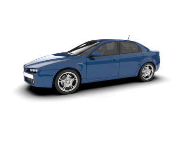 Mavi araba. vektör illüstrasyonu