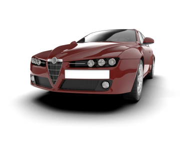 modern araba beyaz üzerine izole