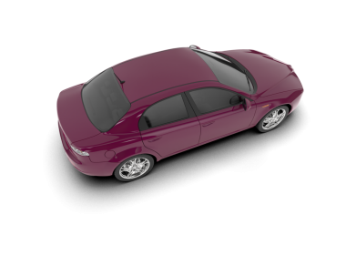 Beyaz arka planda modern bir araba. 3d illüstrasyon