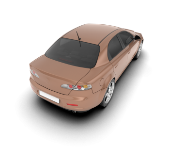 Stüdyoda yepyeni bir arabanın 3 boyutlu görüntüsü.