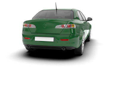 araba beyaz arkaplanda izole edildi.