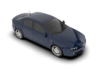 araba beyaz arkaplanda izole edildi