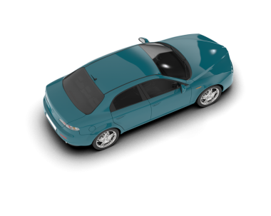 araba beyaz arkaplanda izole edildi, 3 boyutlu görüntüleme