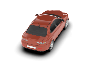 Beyaz arkaplandaki araba.