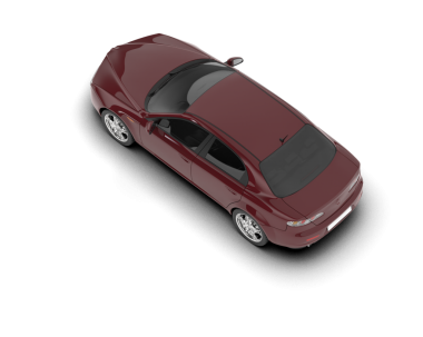 3 boyutlu çizim arabası, izole edilmiş bir arka plan.