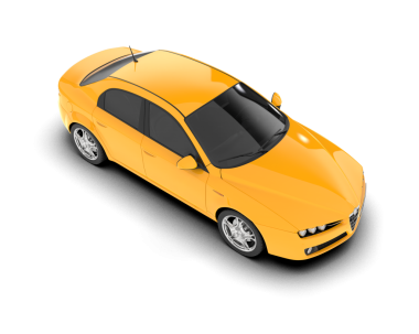 araba beyaz arkaplanda izole edildi