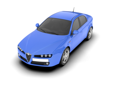 Kırmızı çatılı araba.