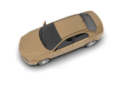 Beyaz arka planda modern lüks bir araba. 3d illüstrasyon