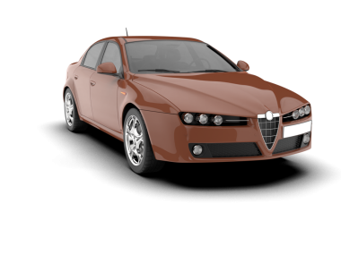 modern araba gölgeli beyaz arka planda izole edilmiş. 3d illüstrasyon