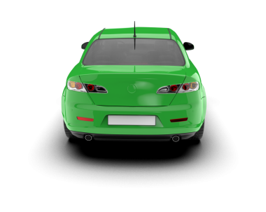 Modern araba beyazda izole edilmiş. 3d oluşturma