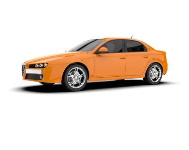 gerçekçi turuncu spor araba. Beyaz arka planda izole edilmiş. vektör illüstrasyonu.