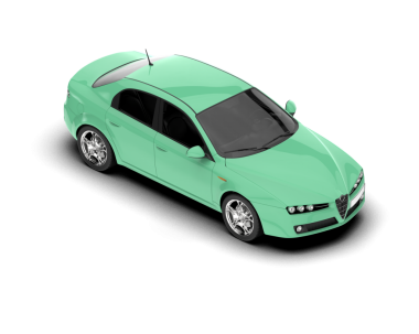 modern araba beyaz arkaplanda izole edildi