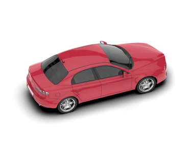 beyaz arka planda modern sedan araba