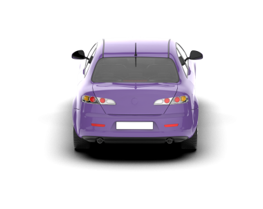 Beyaz arka planda modern şehir arabası. 3d illüstrasyon