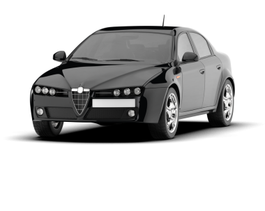 modern siyah araba - ön görünüm