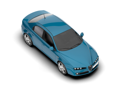 Beyaz arkaplandaki araba