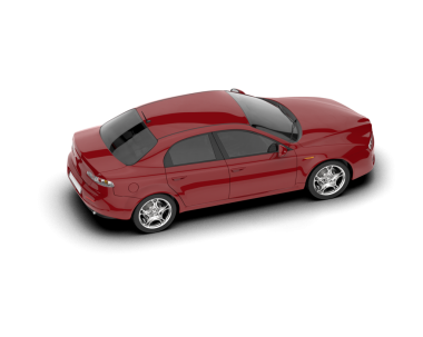 Modern araba beyaz arka planda izole edilmiş. 3d illüstrasyon