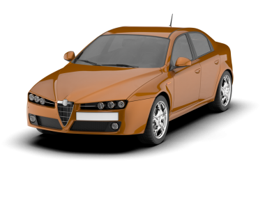 beyaz arka planda modern araba