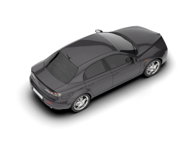 beyaz arkaplanda izole edilmiş araba 3 d görüntüleme - yan görünüm