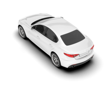 modern araba beyaz arkaplanda izole edilmiş 3 boyutlu görüntüleme