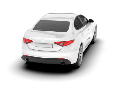 beyaz arka planda modern araba