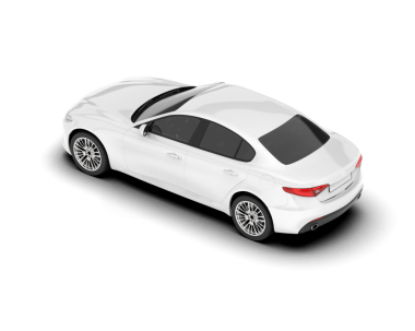 Beyaz arkaplanda izole edilmiş arabanın vektör çizimi