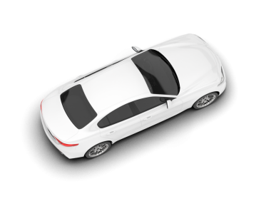 beyaz arkaplanda izole edilmiş bir araba