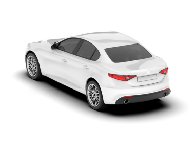 beyaz modern araba. Yan görünüş. 3d illüstrasyon