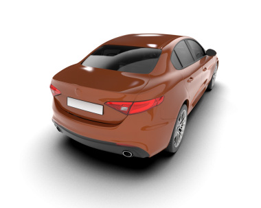 beyaz arka planda modern lüks araba 3 boyutlu görüntüleme