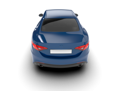 Beyaz arka planda modern bir araba. 3d illüstrasyon