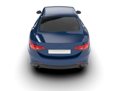 Arka planda izole edilmiş gerçekçi bir araba. 3d oluşturma