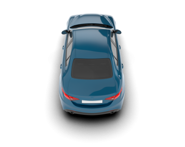 Beyaz arka planda modern bir araba. 3d oluşturma