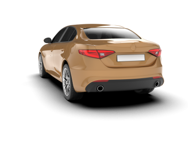 modern araba ön görünümü beyaz üzerine izole