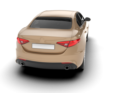 Modern lüks araba beyaz üzerinde. 3d illüstrasyon.