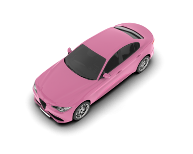 Pembe spor araba. 3d oluşturma