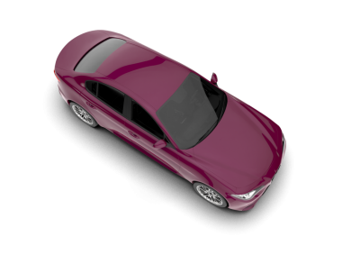 Beyaz bir arka plan üzerinde modern kırmızı araba