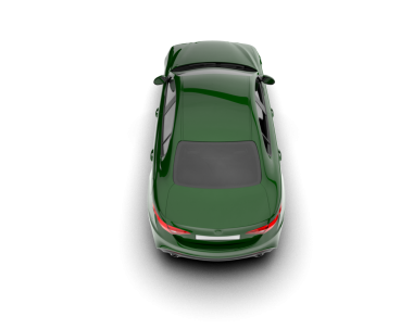 yeşil araba arka planda izole edildi