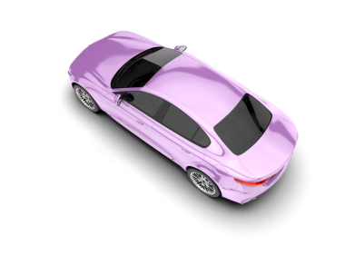beyaz arka planı olan modern mor bir araba..