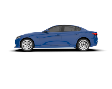 Modern mavi araba beyaz arka planda izole edilmiş. 3d oluşturma