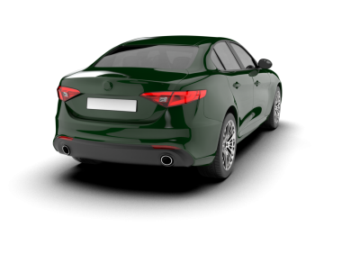 Yeşil eğilimli lüks bir araba. 3d illüstrasyon