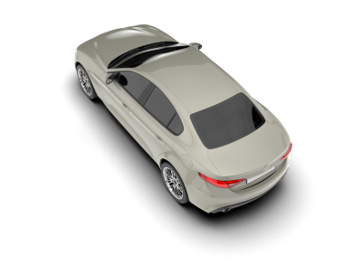 Beyaz arkaplanda 3 boyutlu araba çizimi