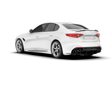 Beyaz arka planda beyaz modern araba