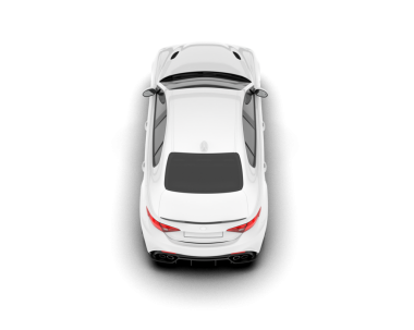 araba beyaz arkaplanda izole edildi