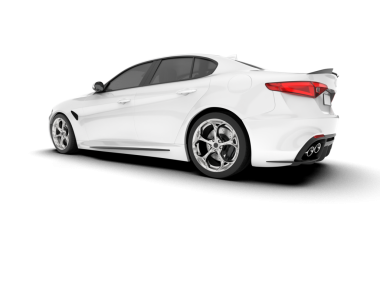 Gerçekçi beyaz araba. Yan görünüş. vektör illüstrasyonu