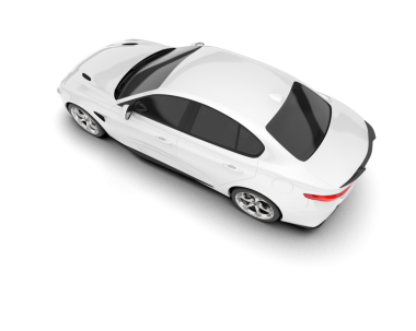 araba beyaz arkaplanda izole edildi