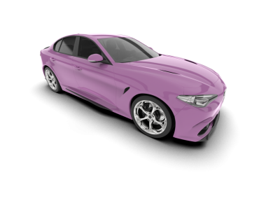 modern mor araba 3D görüntüleme