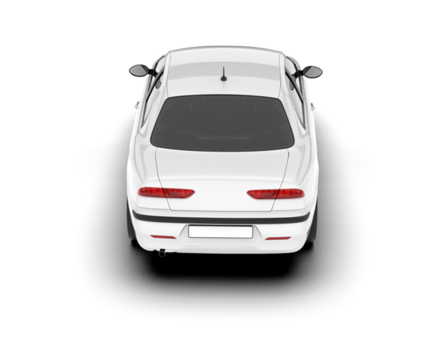 modern araba beyaz arkaplanda izole edildi