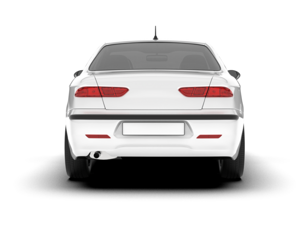 araba beyaz arkaplanda izole edildi