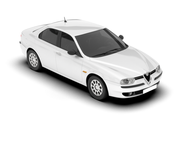 Beyaz arkaplandaki araba.