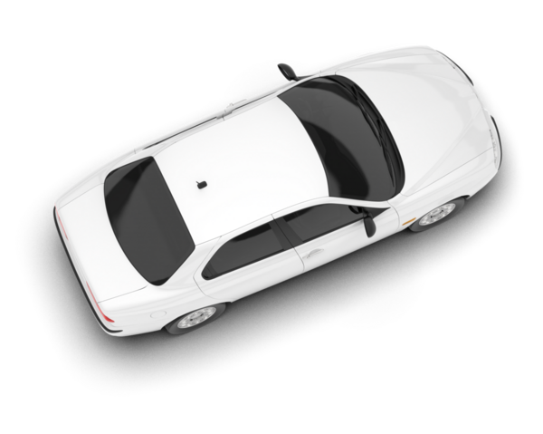 Beyaz arka planda izole edilmiş modern lüks araba. 3d resimleme.